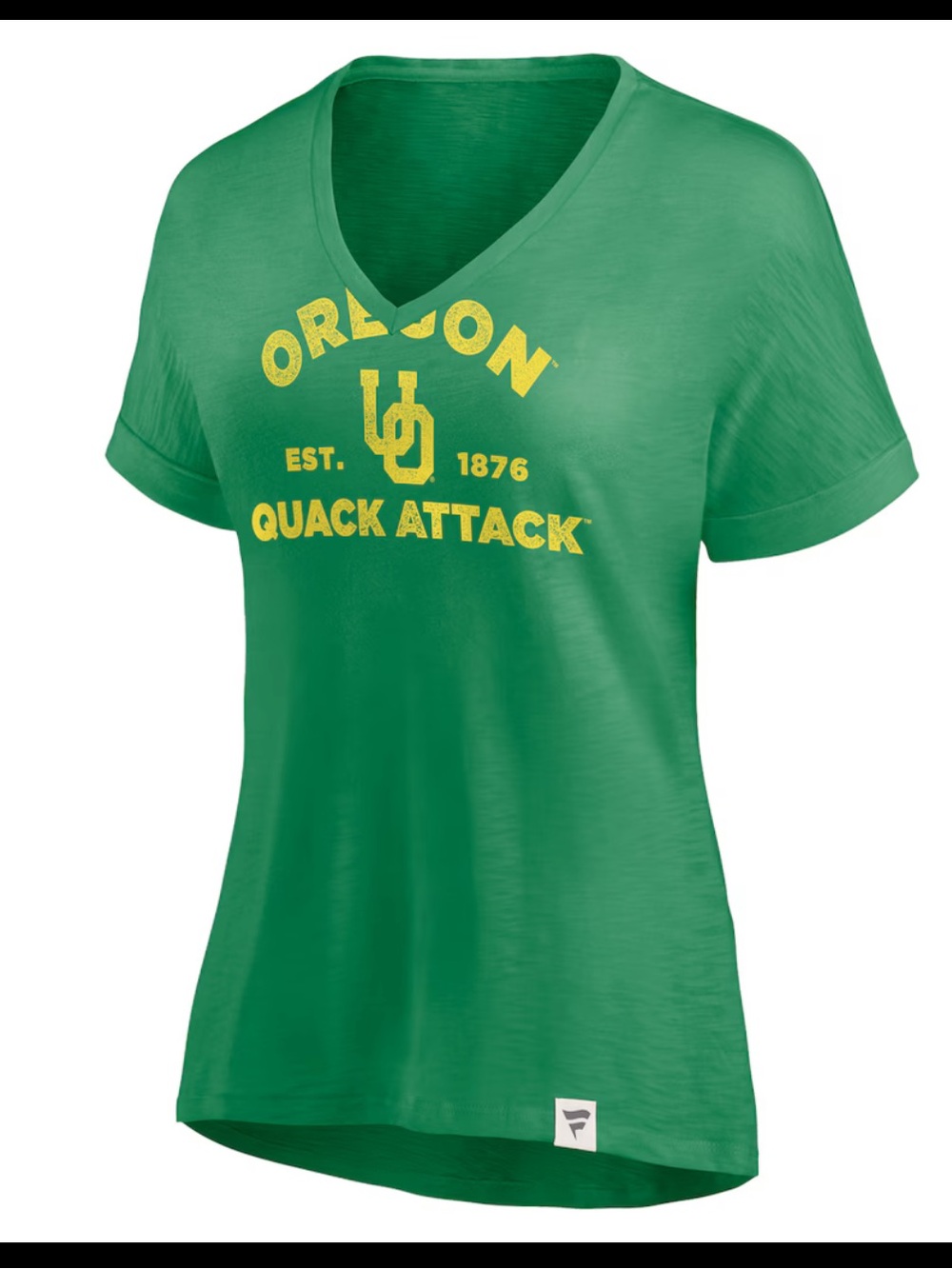 NWT Fanatics Oregon Ducks v neck t shirt size small